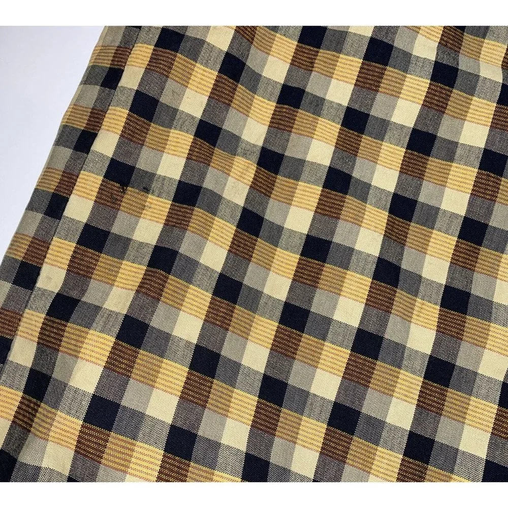 Vintage 60s Garment Bags Clothes Cover Travel 2 Plaid Check Canvas Print Rare